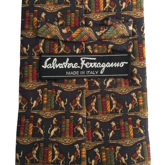 Salvatore Ferragamo Silk Tie NWOT - Picture 8 of 9
